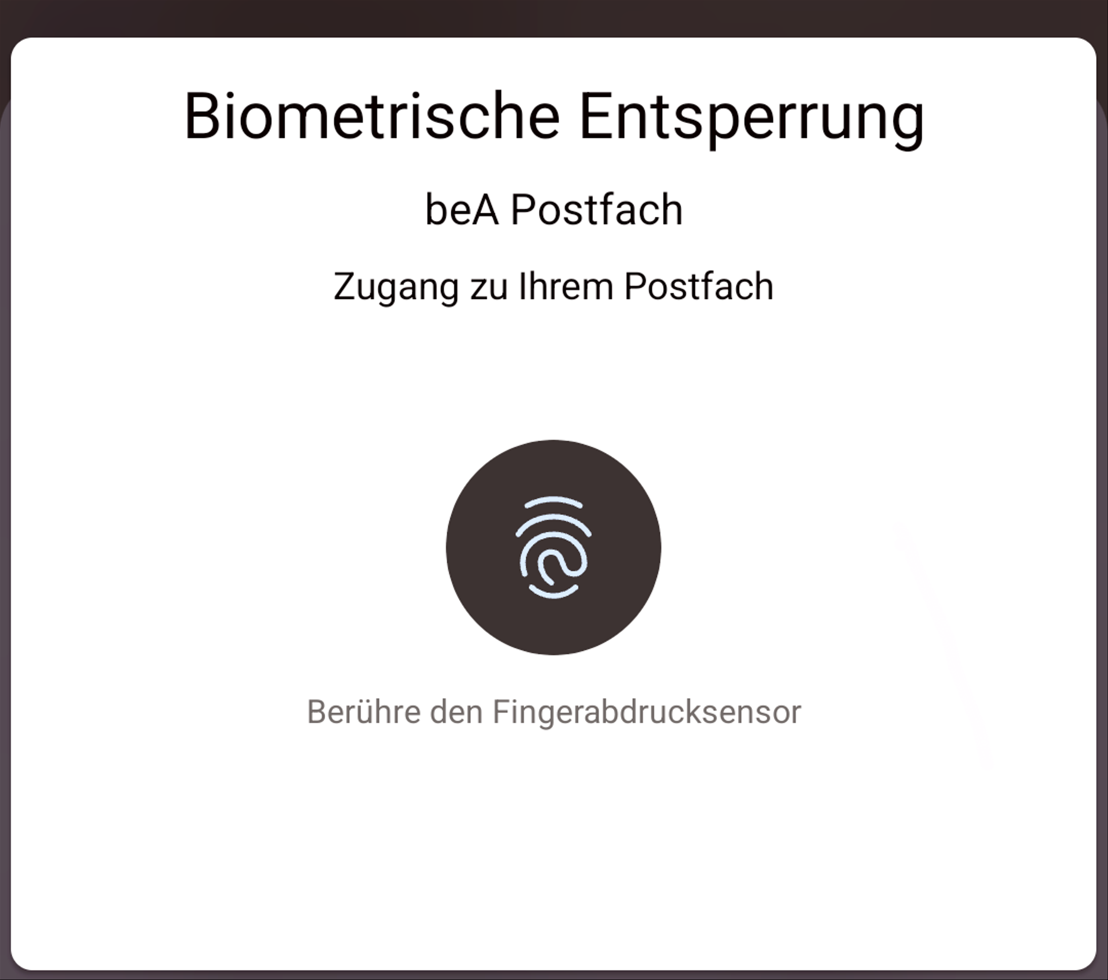 Biometrische Anmeldung